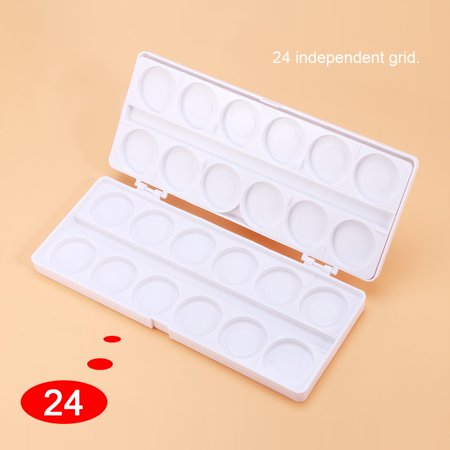 Palette Porcelaine MEEDEN 7 Puits - Pour Aquarelle Et Gouache - Rond Blanc 12cm