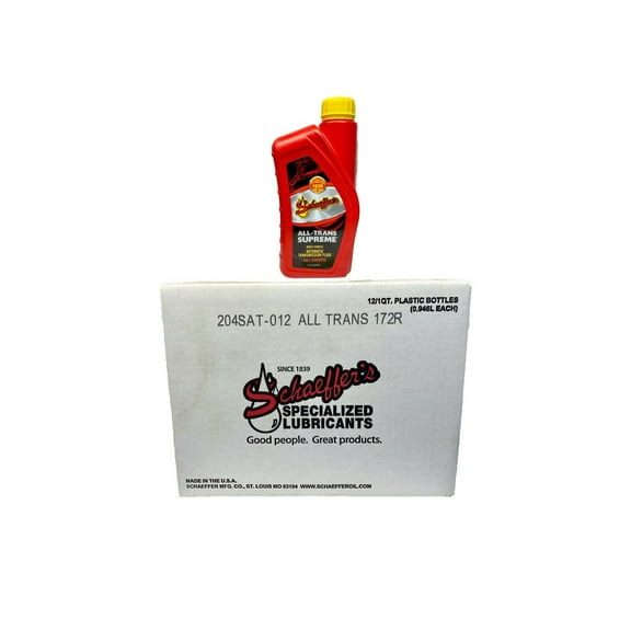 Schaeffer Oil 204SAT All-Trans Supreme Vehicle Auto Transmission Fluid 12 Quarts