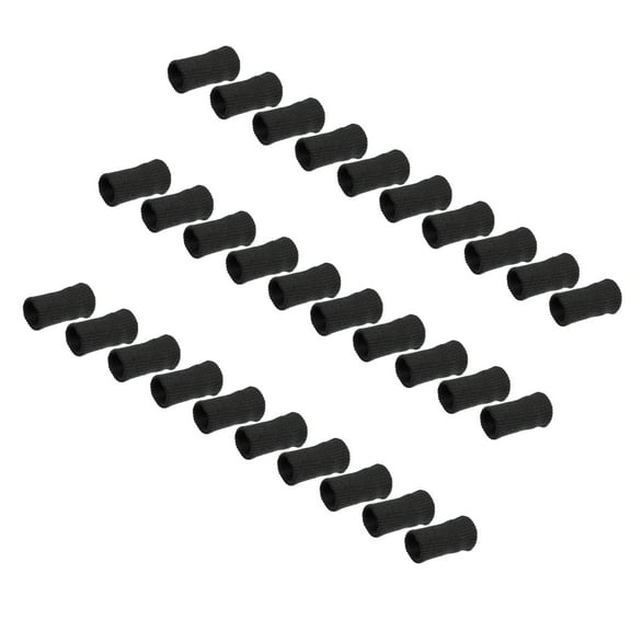 Unique Bargains 30pcs Breathable Finger Sleeves Thumb Braces Support Elastic Compression Protectors Black