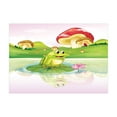 thumbnail image 1 of Ambesonne Colorful Jigsaw Puzzle Durable Cardboard, Frog on Water Lily Art, 1000 pcs, Multicolor, 1 of 5