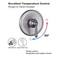 thumbnail image 3 of Wowow Single Handle 7-Spray Tub and Shower Faucet 1.8 GPM with Handheld Shower in Brushed Nickel (Valve Included), 3 of 6
