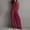 Wine, variant on Women's Summer Solid‑Color Halter Sleeveless Wide‑Leg Jumpsuit Casual One‑Piece Pants with Side Pockets Blue XL(XL)