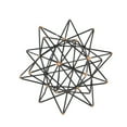thumbnail image 6 of 7" x 7" Black Metal Wire Star Geometric Sculpture with Gold Accents, by DecMode, 6 of 12
