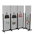 thumbnail image 1 of FixtureDisplays® Metal Stand Gridwall Display Sturdy Metel Wire Merchandiser Rack Floor Stand (10054+15809) x 4PK, 1 of 4