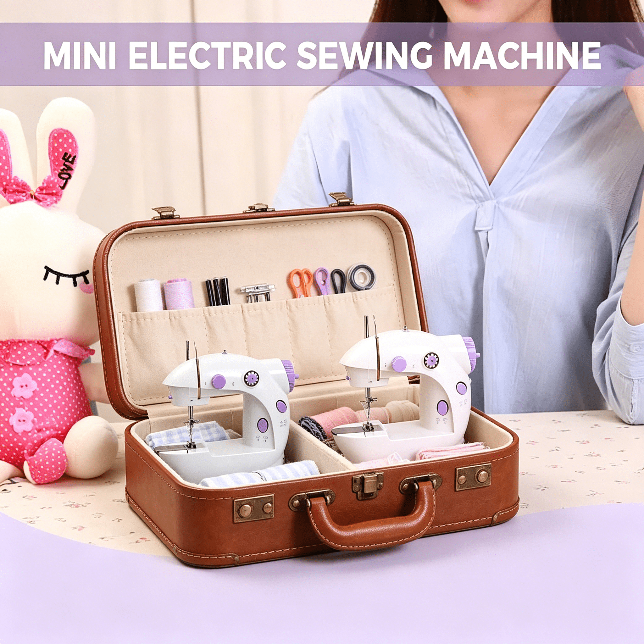 CURYMAY 2026 New Portable Sewing Machine for Sew Beginners,For Travel,Electric Crafting Speed Crafting Mending Machine,Sewing Industrial Machine,Electric Crafting Mending Machine Travel Automatic