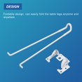 thumbnail image 3 of Unique Bargains Folding Table Legs, 4 Pack 32cm(12.6') Metal Foldable Coffee Table Legs, White, 3 of 6