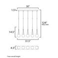 thumbnail image 3 of ET2 E23125-18PC Larmes LED Polished Chrome Island Pendant Ceiling Light - 32 in., 3 of 5