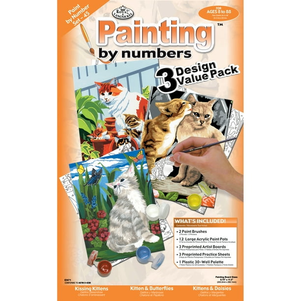 Petite Peinture Junior par Numéro Kit 8.75"X11.75" 3/Pkg-Cats