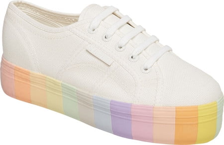 rainbow superga platform sneakers