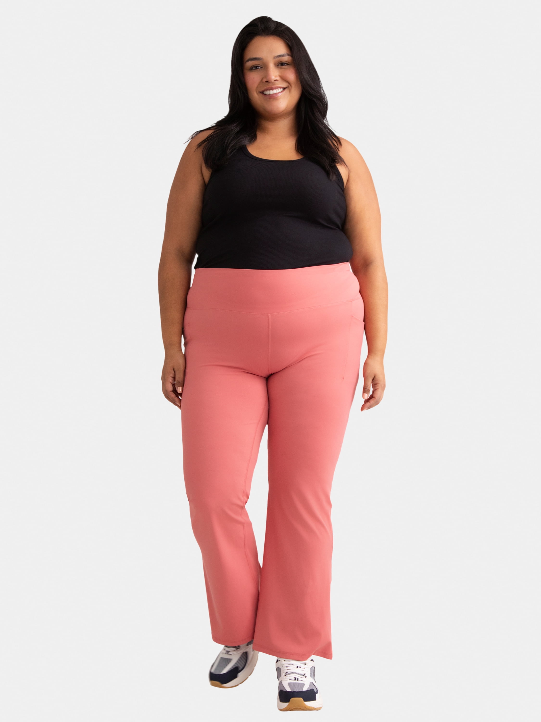 Avia Women's and Women's Plus SoftSculpt Flare Leggings with Pockets, Sizes XS-4X