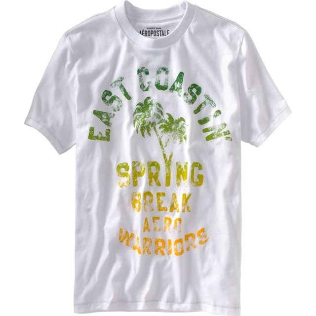 Camiseta gráfica con serigrafía para hombre de Aeropostale, blanca, extragrande