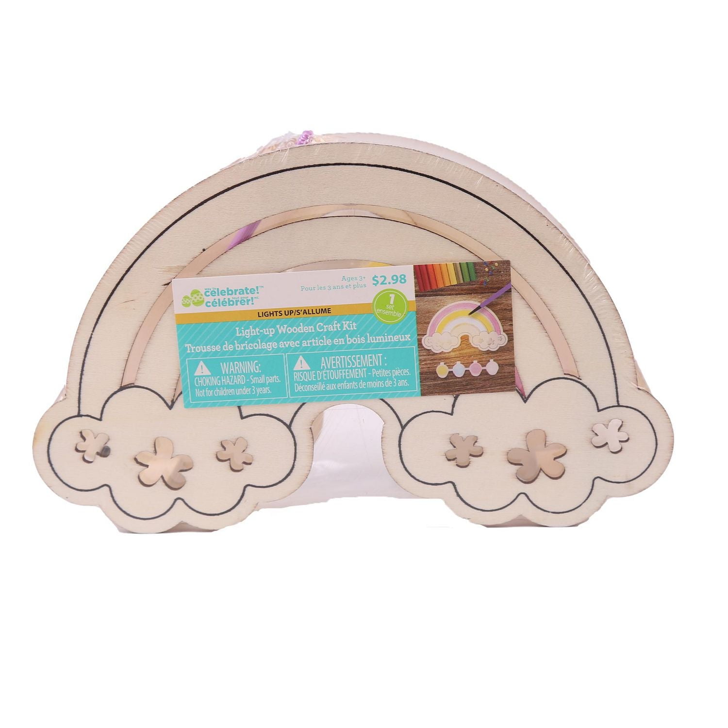 Way to Celebrate! LIGHT-UP WOODEN CRAFT KIT, NOVELTY