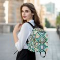 thumbnail image 6 of FORMRS Mini Backpack Purse for Women Travel Daypack Casual Shoulder Bag, Green Geometric Flowers, 6 of 7