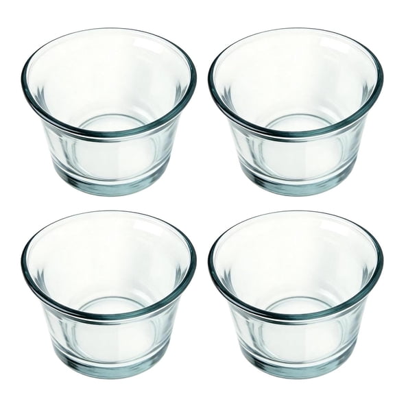 Glass Bird Feeder Cups 4 Pcs Oriole Jelly Feeder Replacement Bowls Outdoor Hanging Bird Feeder Cups For Hummingbirds Goldfinches (Clear)