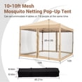thumbnail image 6 of DSstyles Easy Setup Pop-Up Canopy Tent 10x10ft – Waterproof Outdoor Gazebo with Mesh Mosquito Netting, Removable Sidewalls, UV Protection, Portable Sun Shelter for Camping,Beach – Black, 6 of 6
