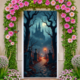 thumbnail image 4 of Gothic Design Halloween Banner Spooky Graveyard Full Moon Haunted Backdrop for Halloween Party Decoration Night Event, 4 of 5