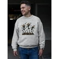 thumbnail image 2 of Spooky Pumpkin Ghost Halloween Graphic - Men's Sweatshirt, 2 of 4