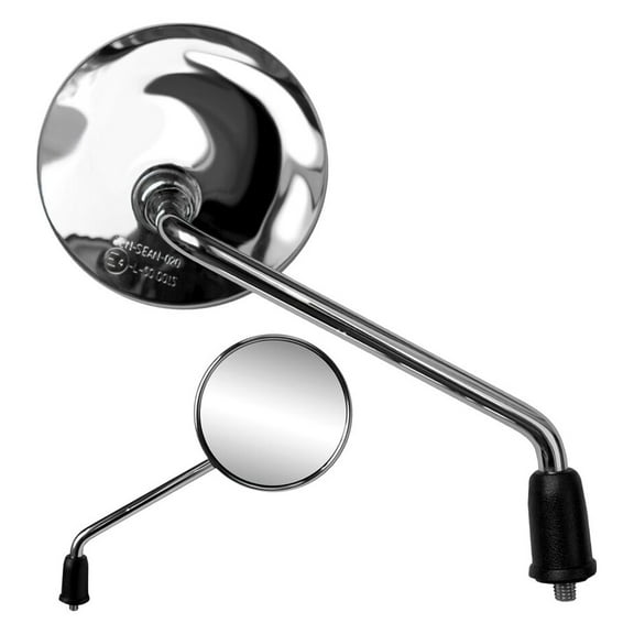 K Source 16010 - Left and Right Side Classic Round Polished Stainless Steel Mirror Set