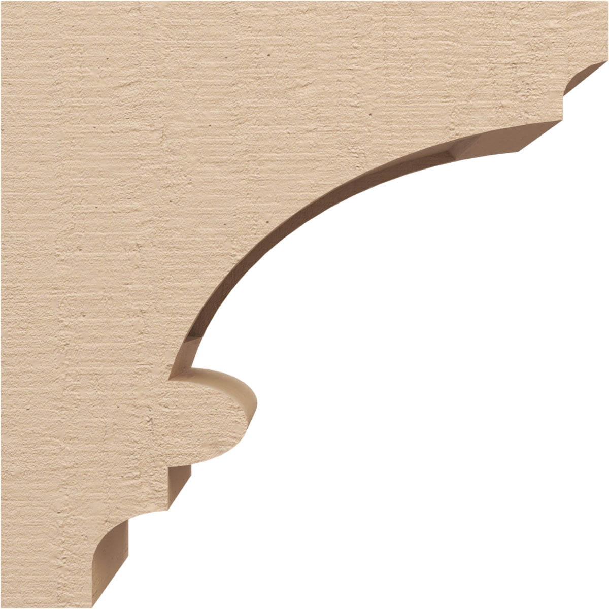 6"W x 12"D x 12"H Classic Diane Rough Cedar Woodgrain TimberThane Corbel, Primed Tan