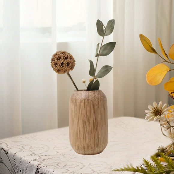 WIZUTIZ Wooden Vases For Home Decoration And Ornaments Household Items for New Home Fade Resistant Brown Holiday Saving