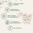 thumbnail image 3 of Micro Ingredients Pure Magnesium Glycinate 1,000mg, 300 Capsules | 100% Chelated with Vitamin C for Max Absorption | Sleep, Muscle, & Heart Support | Filler Free, 3 of 7