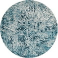 thumbnail image 1 of Unique Loom Oasis High-Low Pile Vintage Rug 7' x 7' Round Blue/Gray, 1 of 1