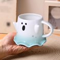 thumbnail image 4 of Ceramic ghost mug, Halloween Creative Spooky Cup with Cute Face, Cute Mug for Men, Women & Teens - Microwave & Dishwasher Safe (Blue), 4 of 13