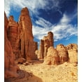 thumbnail image 3 of Ambesonne Desert Duvet Cover Sets, Bizarre Sandstone Cliffs, 2-King, Navy Blue Mustard Orange, 3 of 7