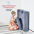 thumbnail image 3 of Yourigami Folding Kids and Toddler Foam Play Castle, 2 Pieces, Blue Lagoon, 3 of 8