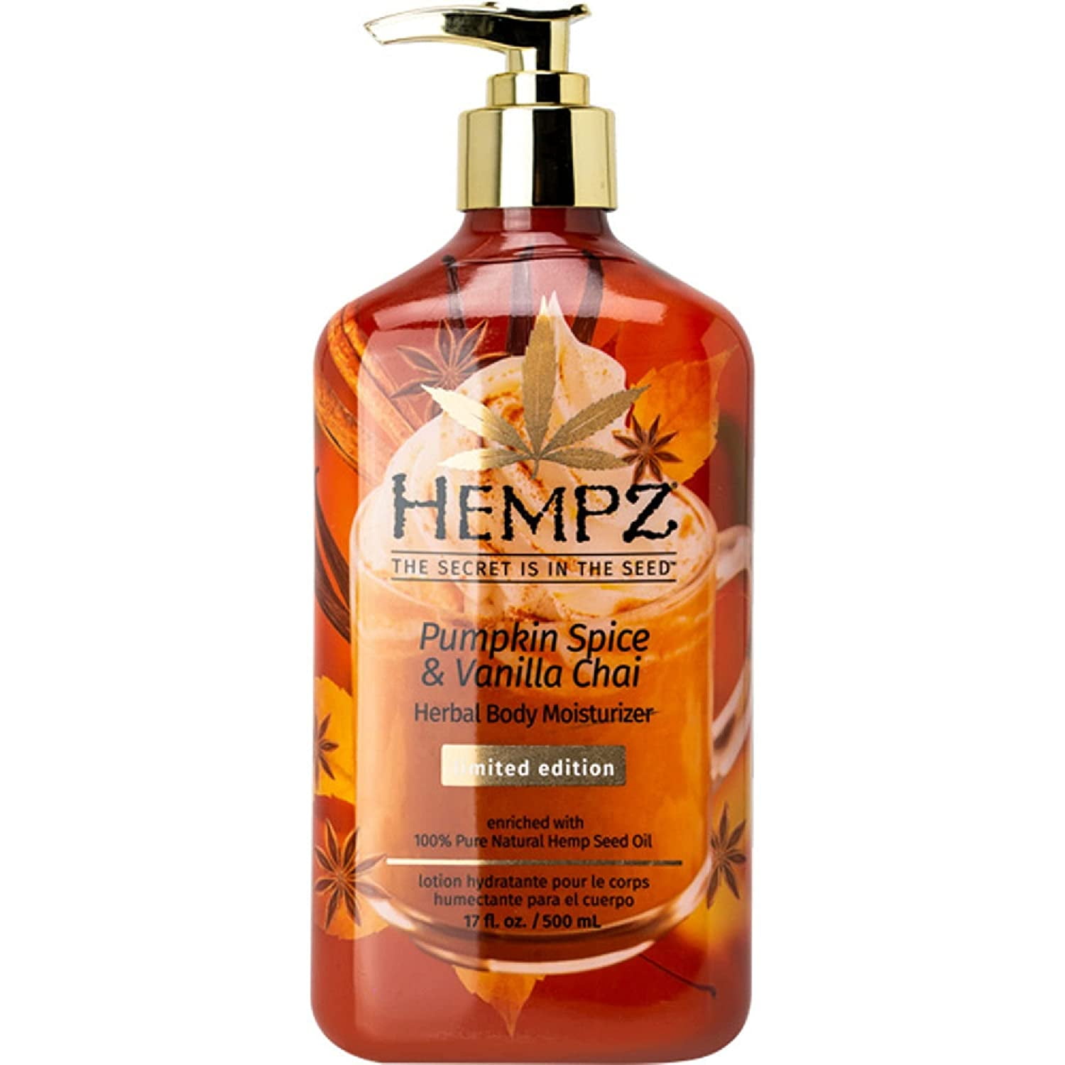 Hempz PUMPKIN SPICE & And VANILLA CHAI Herbal Body Moisturizer Lotion