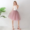 thumbnail image 6 of Women Adult Tutu Skirt Fashion Elastic Waist A-Line Skirts 65cm 7 Layers Tulle Skirts Prom Party Petticoat, 6 of 9