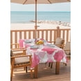 thumbnail image 2 of Outdoor Tablecloth with Umbrella Hole for Patio/Picnic/Party/Camping, Pink Geometric Moroccan Waterproof Table Cloth Rectangle Table Cover Washable, Abstract Art Pink Ombre Modern (60"x 120"), 2 of 8