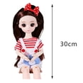 thumbnail image 3 of 3x Mini Muñeca De 30 Ropa Completa Simulación Encantadora Para Bebé CUTICAT Muñeca articulada con bola, 3 of 8