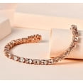 thumbnail image 2 of morganite Tennis Bracelet, Genuine Morganite 14k Gold Vermeil Over Sterling Silver Bracelet, Morganite Oval Cut Bracelet Tennis Bracelet, 2 of 3