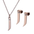 thumbnail image 1 of Set de Joyería para Mujer Iniciales LuckyLy, Collar y Aretes Oro Rosa 18k, Modelo Yara rosa UNITALLA, 1 of 7