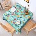 thumbnail image 2 of Pioneer Flower Floral Print Pattern Square Tablecloth,Waterproof Square Table Cover,Wipeable Spillproof Washable Table Cover for Home Kitchen Party Decor 42"X42"(107x107cm), 2 of 6