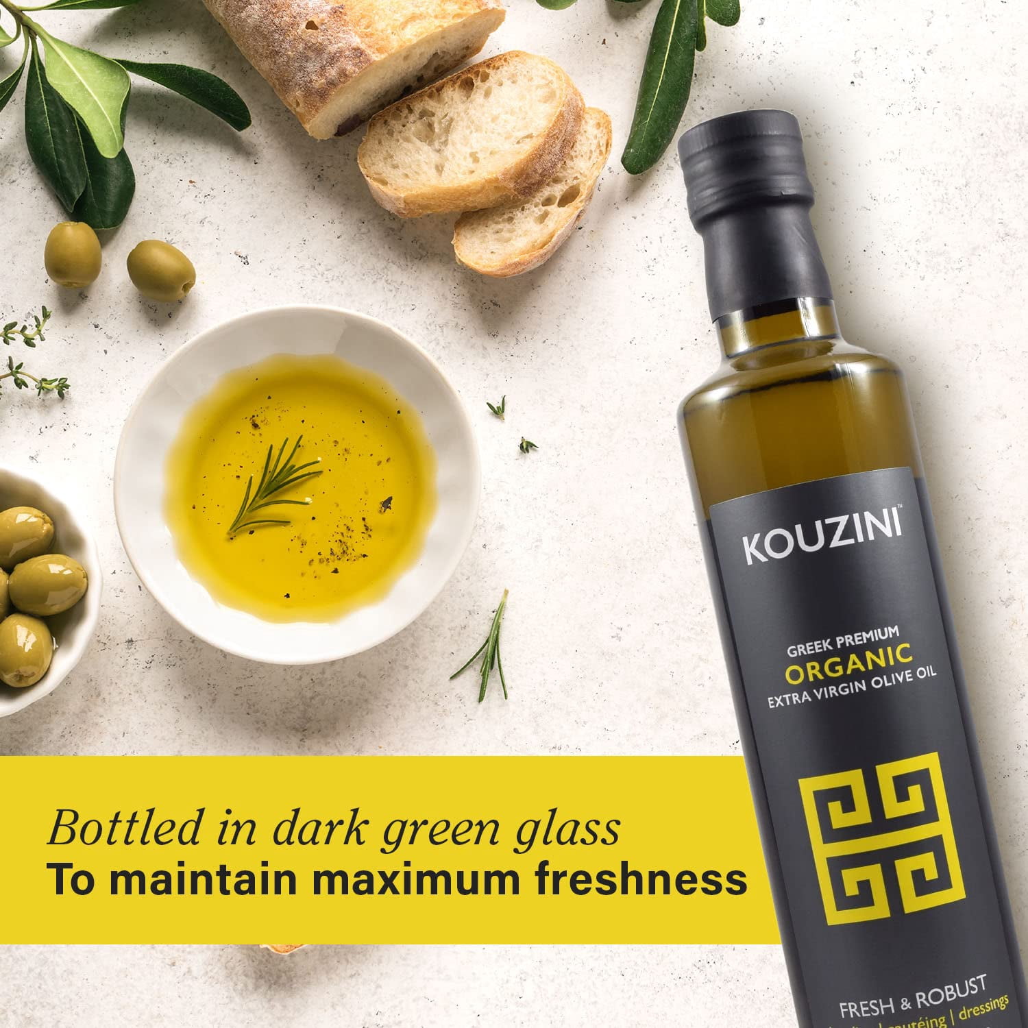 Kouzini Organic Greek Premium Extra Virgin Olive Oil 16.9 fl oz