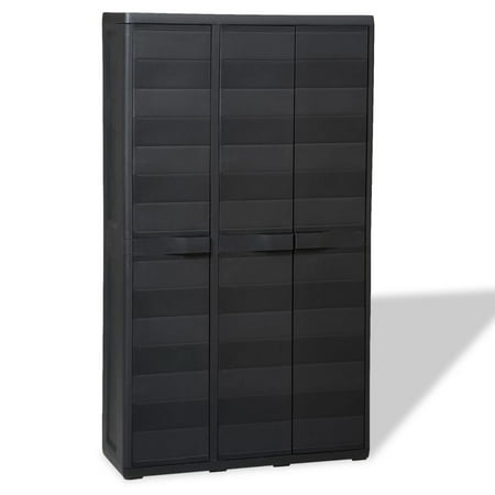 Faginey Garden Storage Cabinet With 4 Shelves Black Walmart Com
