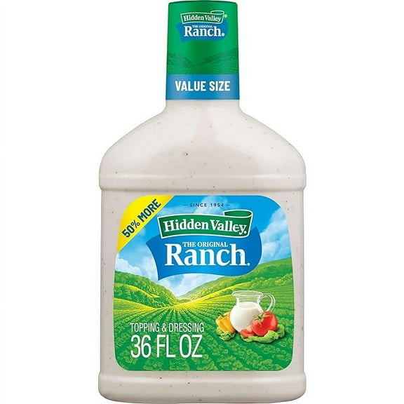Hidden Valley Ranch Dressing & Dipping Sauce, Ranch Dressing and Pizza Topping, Gluten Free Salad Dressing, 36 Ounces