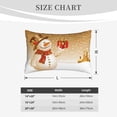 thumbnail image 3 of Plush Throw Pillow Covers, Christmas Snowman Gift Pillow Cases with Invisible Zipper, Breathable Microfiber Pillow Cases Standard Size for Sleeping Bedroom Sofa Living Room 14x20, 3 of 5