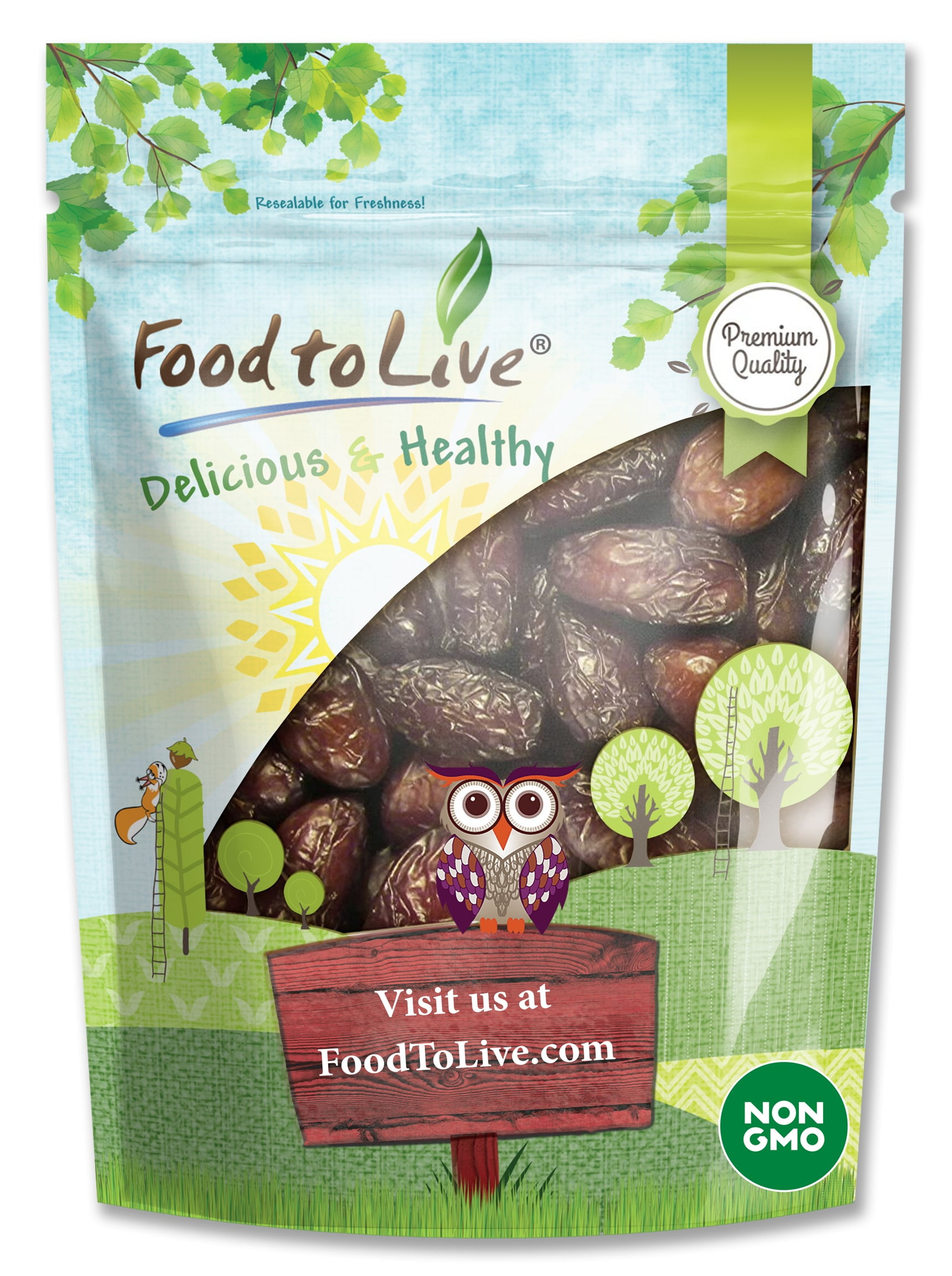 Food to Live, Medjool Dates, 5 Pounds, Raw