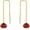 Ruby, variant on SNGIA 18K Gold Plated Threader Dangle Earrings for Women with Threader Teardrop Stone