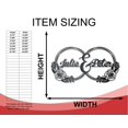 thumbnail image 2 of Metal Custom Couples Rose Rings Wall Art - Custom Metal Sign - 14 Color Options 18, 2 of 5
