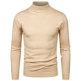 thumbnail image 2 of jsaierl Sweaters for Men Knit Mock Neck Solid Slim Top Shirt Long Sleeve Casual Warm Pullover Sweater, 2 of 5