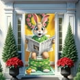 thumbnail image 6 of Easter Decorations for Home, Easter Door Curtain Cute Bunny Easter Eggs Holiday Scene Setting Porch Patio Decoration Door Cover, 6 of 6