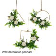 thumbnail image 4 of Cateissary Decoración de flores artificiales de larga duración, decoración elegante, boda, bajo mantenimiento, fácil de limpiar. Decoración del hogar Rosa blanca redondo, 4 of 6