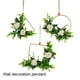 thumbnail image 3 of Yuarrent Decoración de flores artificiales de larga duración: decoración elegante y fácil de limpiar para bodas en interiores o exteriores. Decoración del hogar Rosa blanca cuadrado, 3 of 6