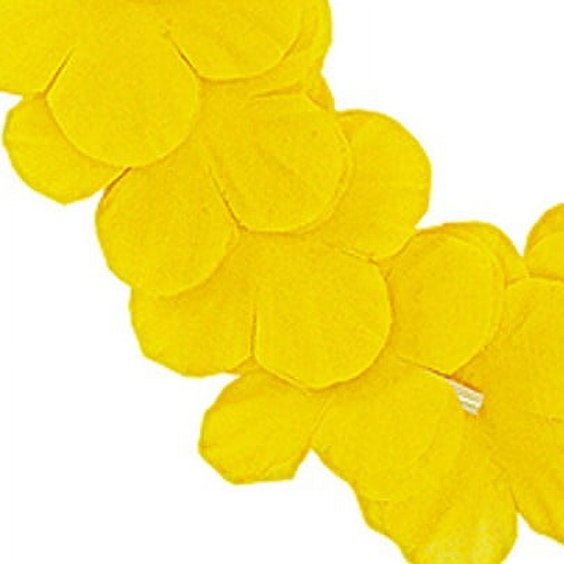 Luau Party Flower Lei, 42 in, Yellow, 1ct