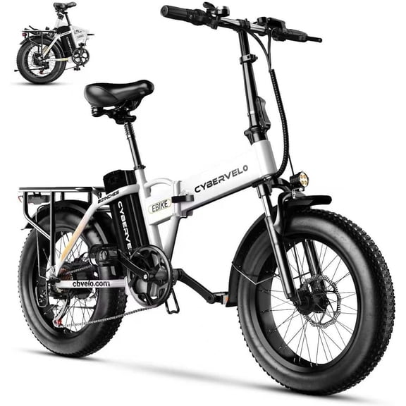 750W Powerful Motor Fat Tire Folding Electric Bike for Adults, 20" E-Bike with 48V 20.8Ah Swappable Battery, 80  Mile Range for Commuting