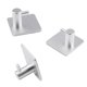 thumbnail image 2 of Ganchos para colgar toallas de cocina sin perforaciones, soporte para baño montado en la pared (plata), 2 of 5